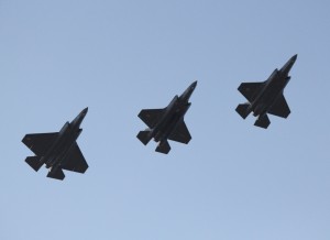 Formation of F-35 Aircraft